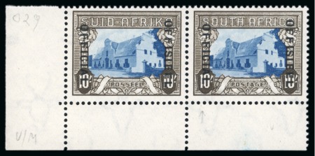 Stamp of South Africa » Union & Republic of South Africa Officials: 1935-49 5s and 10s mint se-tenant pairs with OFFICIAL at left reading downwards, 10s mint n.h.