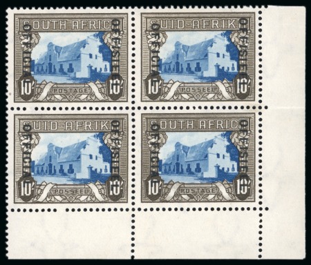 Stamp of South Africa » Union & Republic of South Africa Officials: 1935-49 10s mint se-tenant block of four with OFFICIAL at left reading downwards