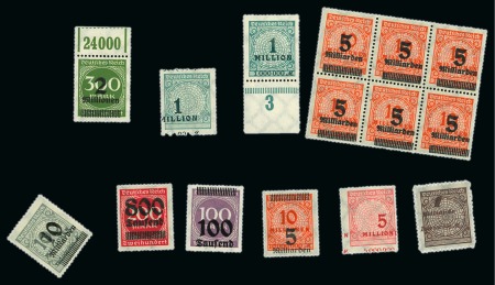 Stamp of Germany » German Empire 1920-22 GERMAN EMPIRE INFLATION better duplication on varieties, mostly MNH or mint hinged
