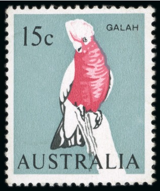 Stamp of Australia » Commonwealth of Australia 1966-73 15c. (Galah) variety grey omitted, fine unmounted