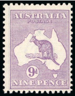 1915-27 9d. Violet, Die II, variety watermark inverted