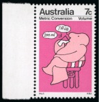 Stamp of Australia » Commonwealth of Australia 1973 Metric Conversion 7c mint n.h. with variety yellow omitted