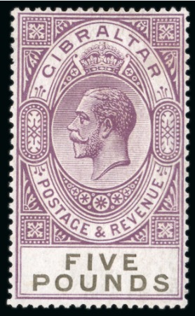 1925-32 £5 violet and black;  Fine Fresh M/M with