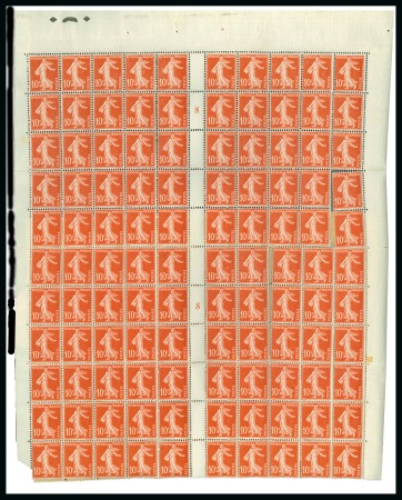 1907, Feuille de roulettes complète de 150 timbres