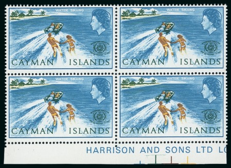 1967 Tourist Year 4d with variety gold omitted in mint n.h. lower marginal imprint block of four
