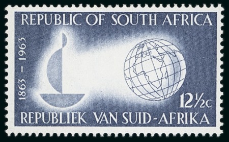 Stamp of South Africa » Union & Republic of South Africa 1963 Centenary of the Red Cross 12 1/2c with variety red omitted (red cross)