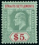 Malaysia - Straits Settlements & FMS: 1867-1940s Collection in an album incl. $500 fiscally used