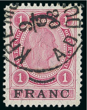 Stamp of Austria » Offices in Crete 1903 1f dark red carmine with Austrian pmk