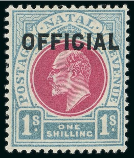 Stamp of South Africa » Natal Officials: 1904 1/2d to 1s mint l.h. set of 6, very fine and fresh 