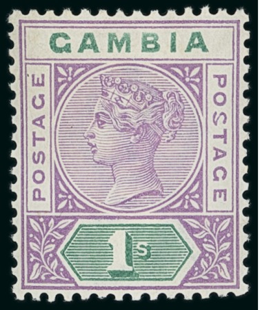 1898-1902 1s violet and green with variety malformed "S", mint