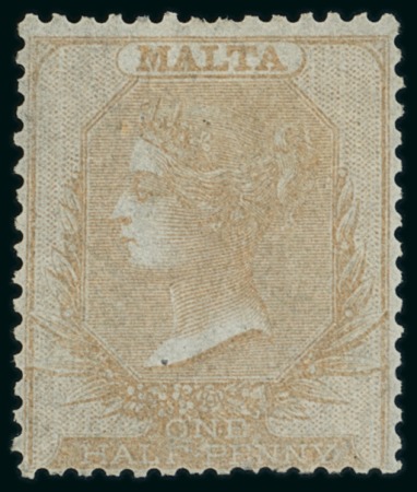 Stamp of Large Lots and Collections Malta: 1860-1970, Mint collection in an album and small stockbook, starting with an impressive range of the 1860-81 1/2d yellows