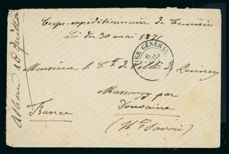 1846-1881, Lot de 3 lettres, 1846 pli pour Bilbao avec
