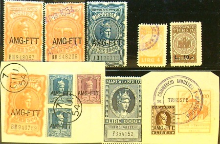 Stamp of Large Lots and Collections 1930-50 ITALY TRIESTE A - fiscals & provisional postage dues