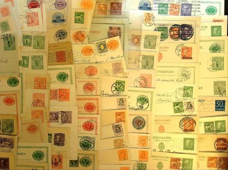 Stamp of Large Lots and Collections Sweden: 1878-1958 Accumulation of about 300 items