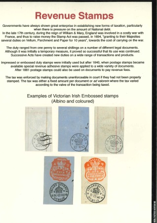 Stamp of Ireland » Revenues & Fiscals 1714-1975 Attractive collection neatly mounted and