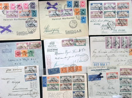 1933-47, Airmail collection incl. sets of mint control blocks and covers