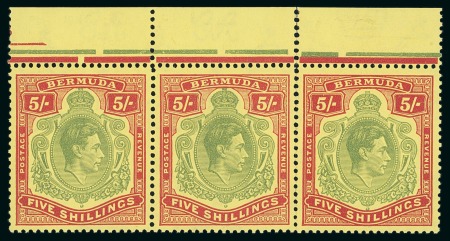 1938-53 Key Type small mint group incl. 5s single, top marginal strip of three and £1
