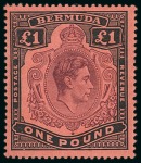 1938-53 Key Type small mint group incl. 5s single, top marginal strip of three and £1