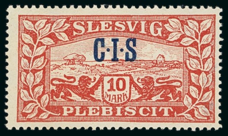 Stamp of Germany » Plebiscite Areas » Schleswig 1920 Officials "C I S" overprinted 10m dark orange-red mint