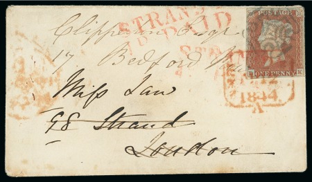 Stamp of Great Britain » 1841 1d Red Edinburgh: 1841 1d Red pl.30 DK, fine to good margins,