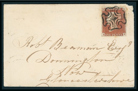 Oxford: 1841 1d Red pl.38 AE, close to good margins,