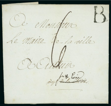 1801-1803 ca „B“ auf Faltbrief von Bern