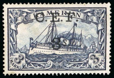 Stamp of Cameroon 1915 C.E.F. issue, attractive mint & used collection in a small stockbook, incl. two important varieties