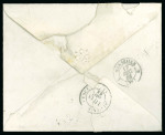 1868 Envelope from Alexandria to France, franked 40c