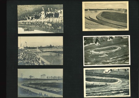 Group of photocards, press photos and picture postcards of the Deutsches Stadion