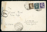 Stamp of Italy » La Repubblica Partigiana dell'Ossola Straordinario insieme di tre pezzi non filatelici, compresa posta e censure partigiane