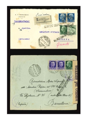 Stamp of Italy » Repubblica Sociale Italiana Trio di lettere non comuni per l'estero