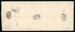 Stamp of Persia » Indian Postal Agencies in Persia BUSHIRE: Group of fives covers incl. 1867 (10.1) native envelope from Bushire to Bombay bearing "BUSHIER" ring cds and boxed framed "BUSHIRE/P.O./BEG 4 ANNA"