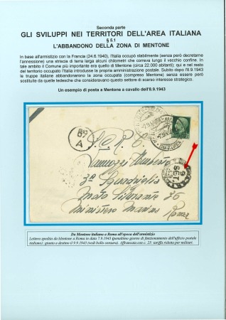 Stamp of Italy » Italian Occupations WWII » France Liberation. Three items including rare cover travelled during the signature of the Armistice