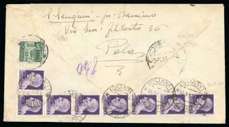 Stamp of Italy » Repubblica Sociale Italiana Lettera inviata in fermo posta tassata con francobolli ordinari