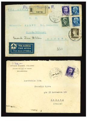 Stamp of Italy » Posta Militare » Guerra di Spagna 1937-38 gruppo di sei lettere/cartoline 