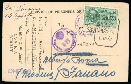Stamp of Italy » Prigionieri di Guerra ed Internati 1943-45, gruppo di undici pezzi