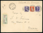 Stamp of Italy » Repubblica Sociale Italiana » Emissioni Locali - Teramo 1944, assicurata del 4 marzo per lire 200 da Mosciano