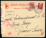 Stamp of Italy » La Repubblica Partigiana dell'Ossola 1944-45, tre pezzi: lettera durante le operazioni partigiane, giornale e lettera del C.L.N.