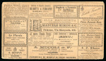1889, 20 c. su cartolina completa di pubblicità con perforazione CC per l'estero