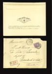 Stamp of Italy » Regno d'Italia » Pubblicitari 1883, due buste "Inviolabile Excelsior", nuova ed usata