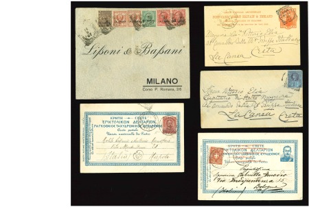 Stamp of Italy » Missions, Post Offices and Postal History Abroad » Crete 1899-1913 assembly comprising over 30 itemsding