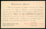Stamp of Italy » Corrieri di Milano 1900 ca., Cooperativa G. Vitta & Co., cartolina pubblicitaria ed etichetta