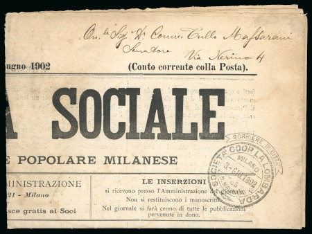 1902-04, Società Coop. La Lombarda, un giornale ed un piego