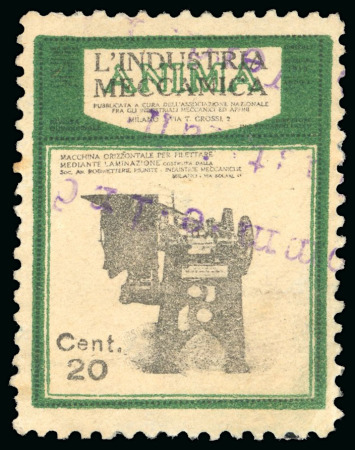 Stamp of Italy » Corrieri di Milano 1920, Camera di Commercio e Industria, due valori 