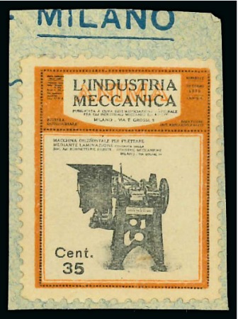 1920, lotto composto da marche e cartoline/buste di corrieri di Milano