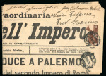1937, giornale "Corriere dell Impero" con un 10 c. ed annullo P.M. 130 E