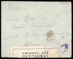 1943 (April 30) Cover from Khionata, "Affari Civili/Censura Postale/Cefalonia" censorship