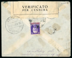 1943 (April 30) Cover from Khionata, "Affari Civili/Censura Postale/Cefalonia" censorship