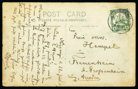 Stamp of Germany » German Colonies » German East Africa 1912 (27 June) post card sent from Kissenji to Franenhain 
