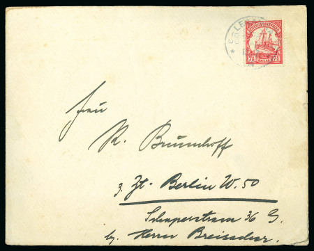 Stamp of Germany » German Colonies » German East Africa 1914 single rate cover sent from Leganga to Berlin